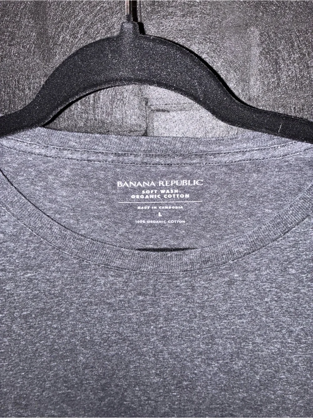 Banana Republic Men's Heather Gray Short Sleeve Crew Tee